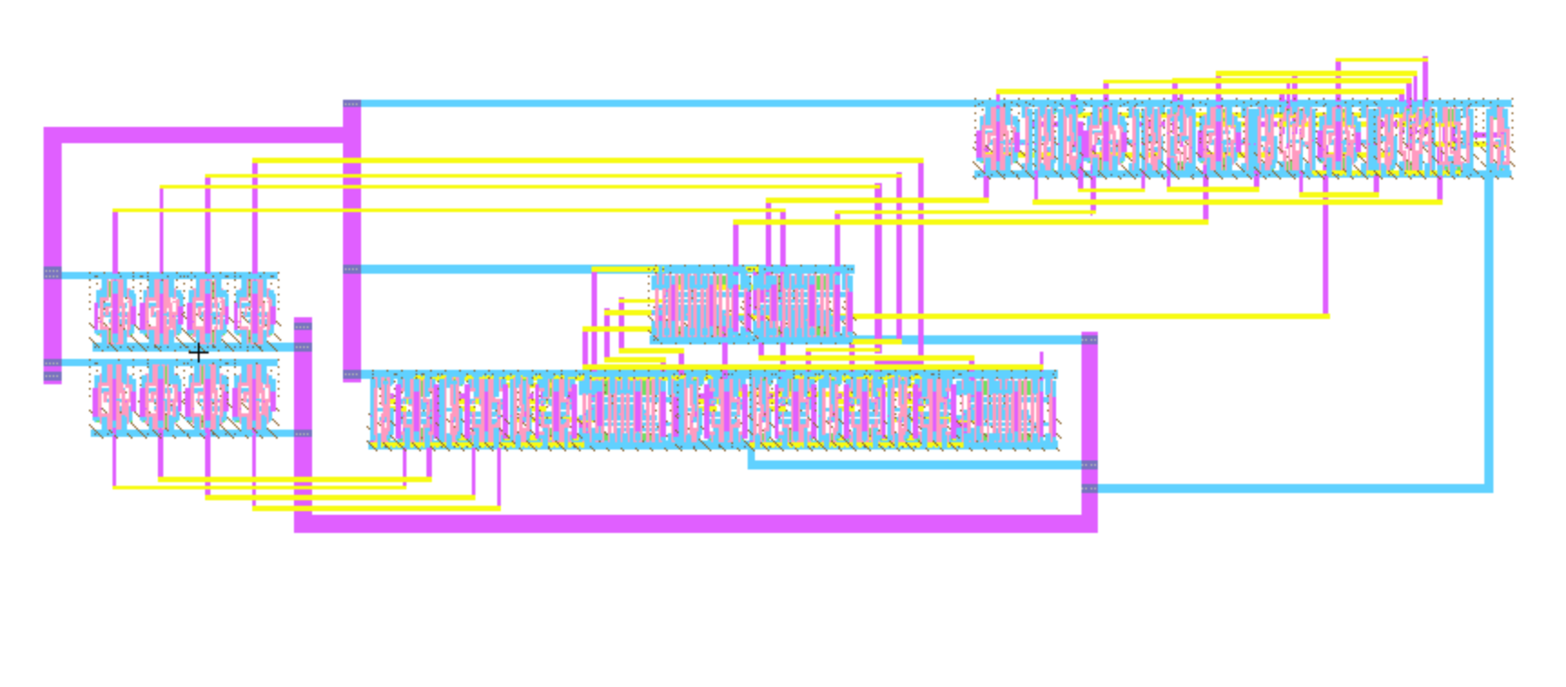 Core layout view of the Similarity Detector ASIC.